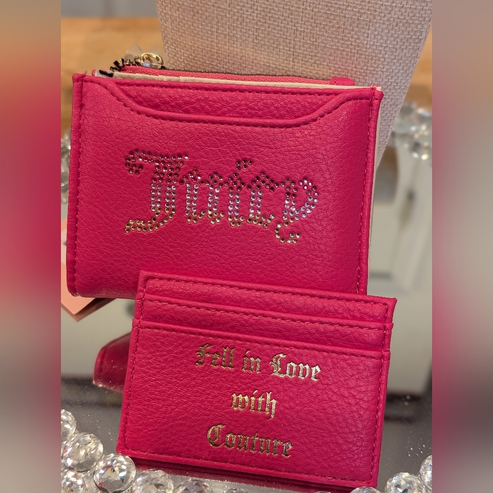 JUICY COUTURE Breaking the Rules Bifold Wallet w Removable Card Case NWT